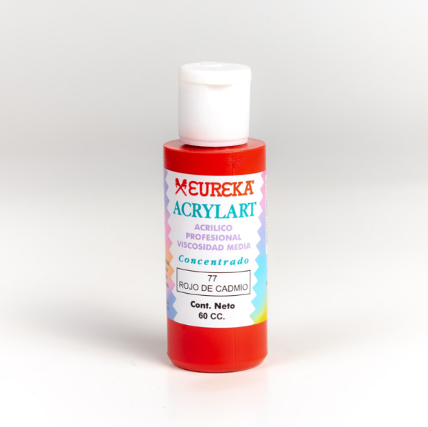 Producto - Rojo de Cadmio x 60cc Acrilico Acrylart Profesional Eureka (77)