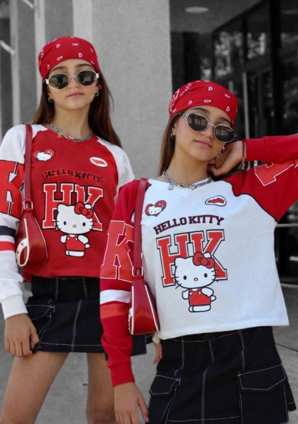 Producto - Buzo rustico hello kitty nena rojo con bco
