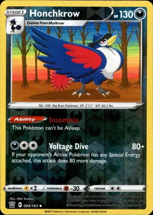Producto - Honchkrow - 094/163 - Battle Styles - Reverse Holo