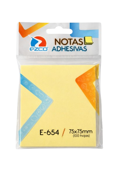 Producto - Notas Adhesivas Ezco E-654  75 x 75 mm x100 hojas