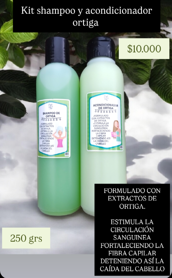 Producto - Kit shampoo y acondicionador ortiga