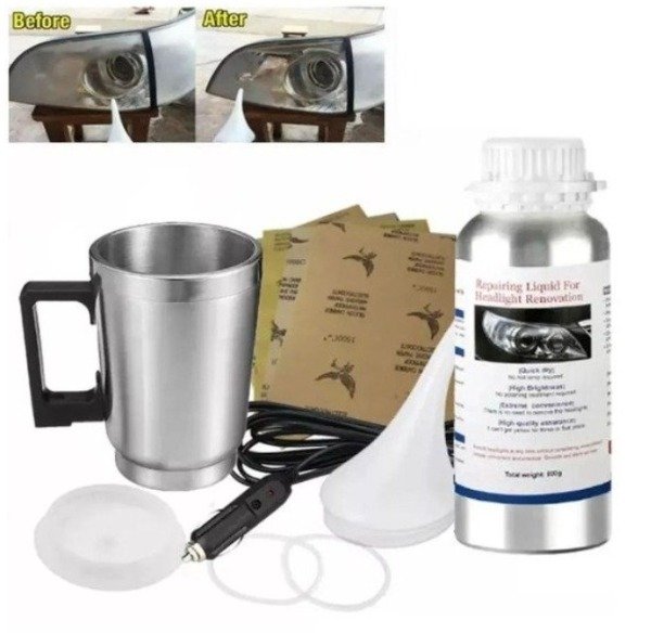 Producto - Kit Restaurador Opticas Faros Con Polimero 150grs Autocare