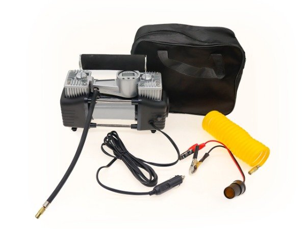Producto - Compresor de Aire 12V Metálico para Auto 60L/Min doble cilindro