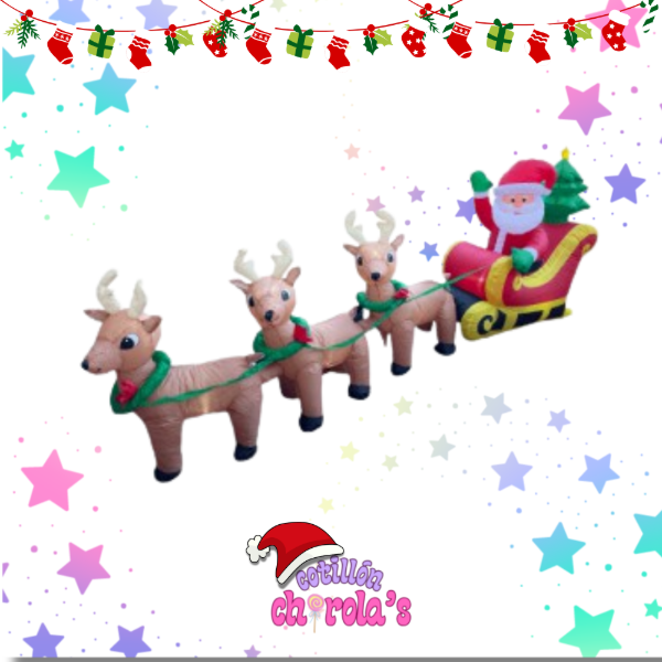 Producto - INFLABLE TRINEO MÁGICO - 3 mts. LARGO - 11 Leds