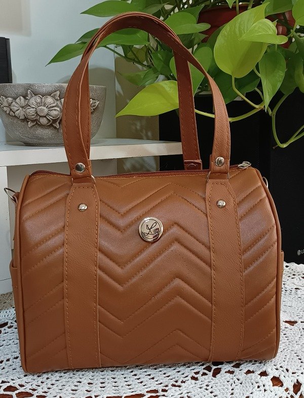 Producto - Bolso baúl Serena chico tostado