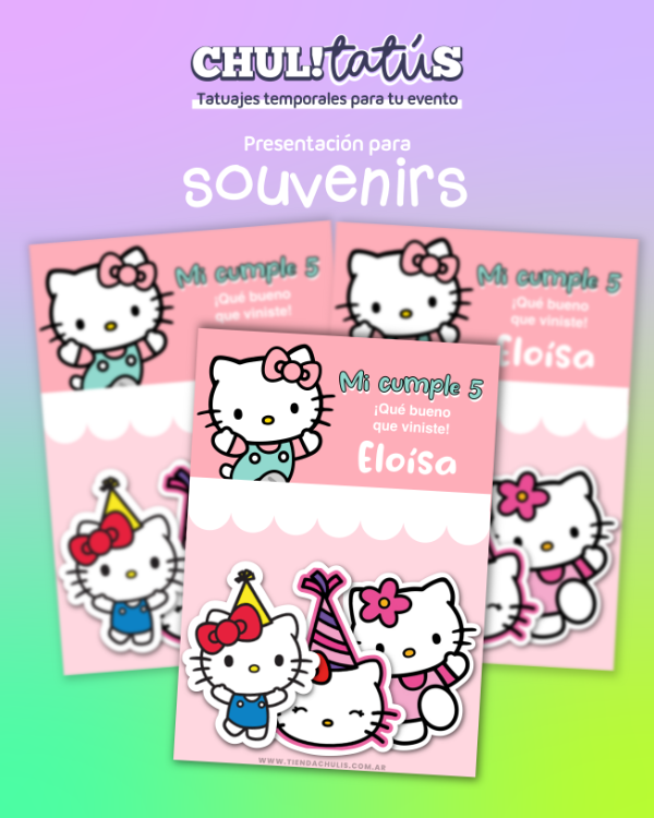 Producto - Tatuajes temporales - Chulitatús - Presentación souvenir x10