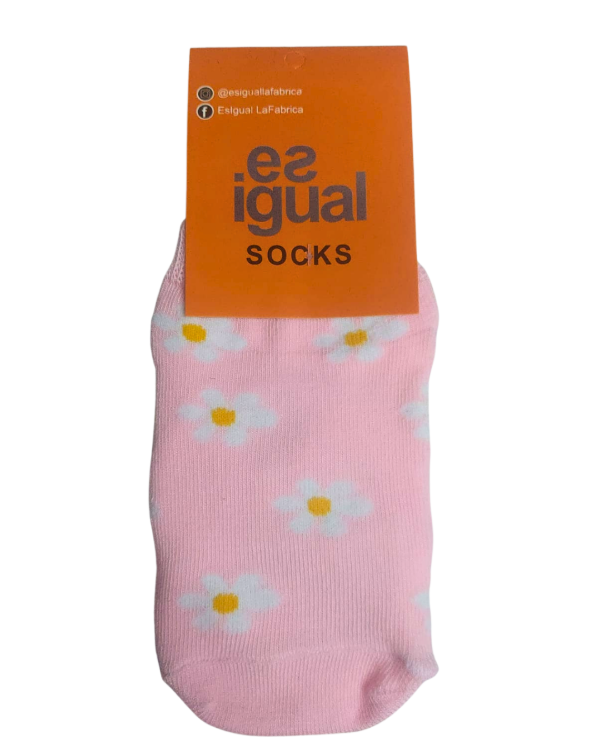 Producto - MEDIAS SOQUETE CON ANTIDESLIZANTE  MARGARITA ROSA  23 AL 33