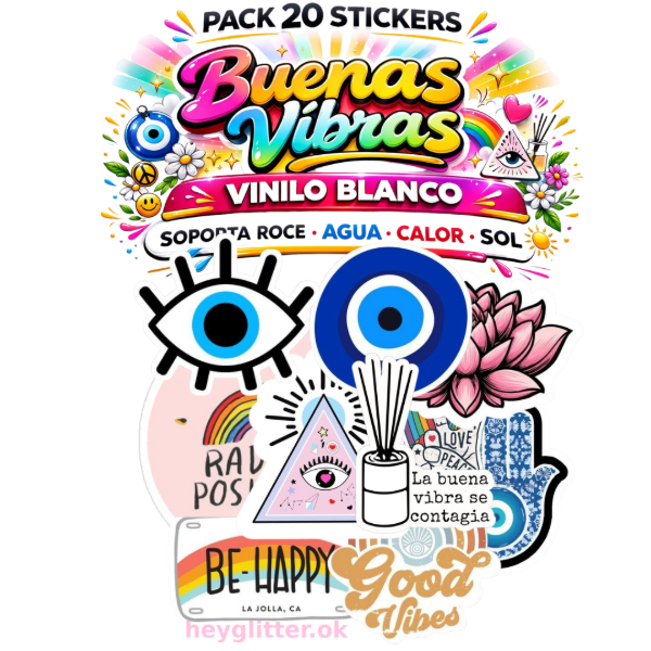 Producto - PACK 20 DE STICKERS BUENAS VIBRAS X 5CM