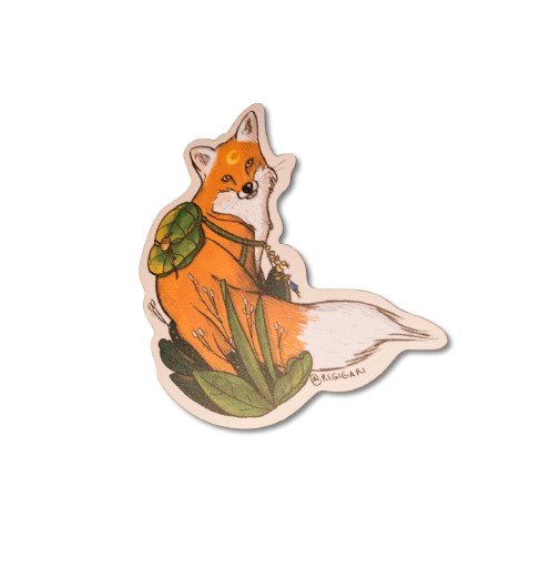 Producto - Sticker vinilo "Zorrito mochila"