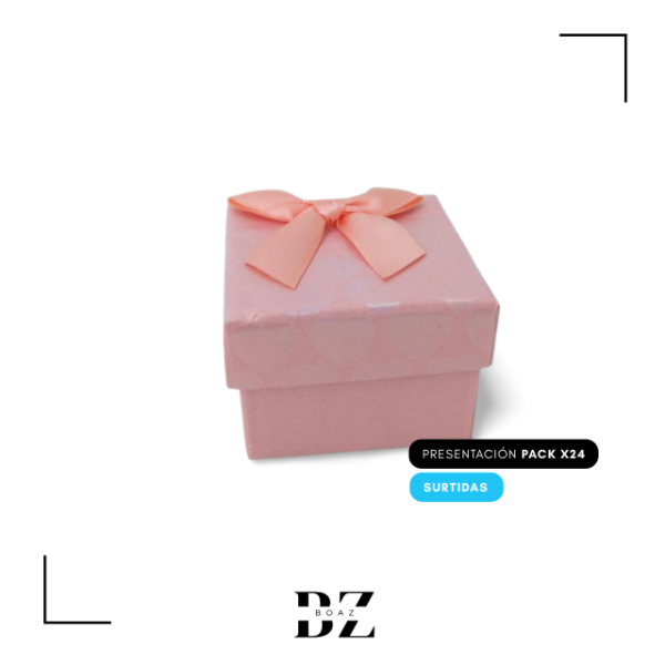 Producto - ESTUCHE REGALO X 24 PCS 5X5 CM CON MOÑO C.SURTIDO - 2033-1 - 1