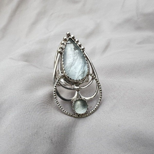 Producto - ANILLO DE DISEÑO AGUAMARINAS