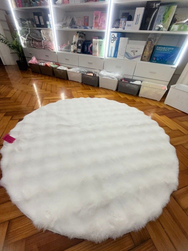Producto - Alfombras Piel Sintética Circulares Grandes 120x120