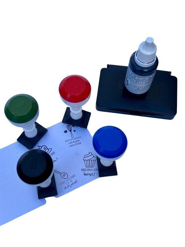 Producto - Set de 4 Sellos 2,5cm o 3x2cm PERSONALIZADOS