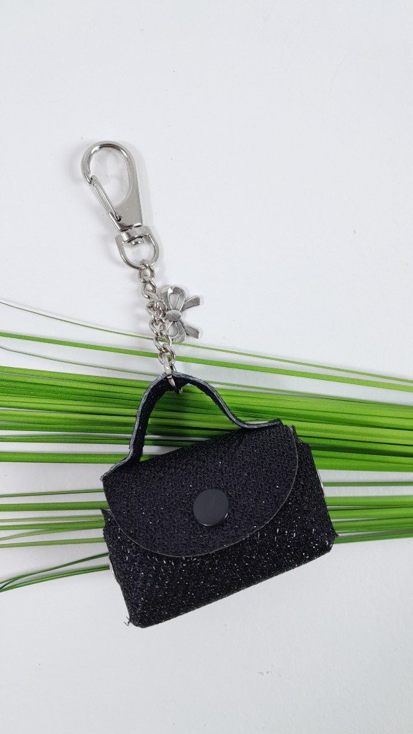 Producto - LLAVERO MINI BAG GLITTER NEGRO
