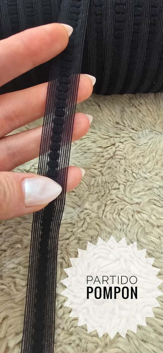 Producto - Partido con pompón NEGRO 1 m
