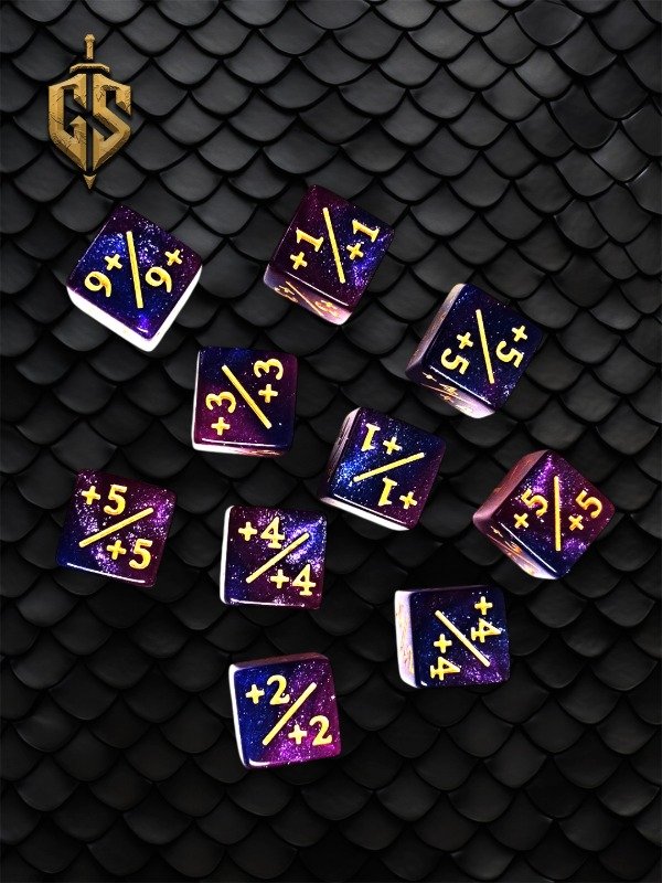 Producto - Set x10 Dados Contadores Positivos Azul y Violeta