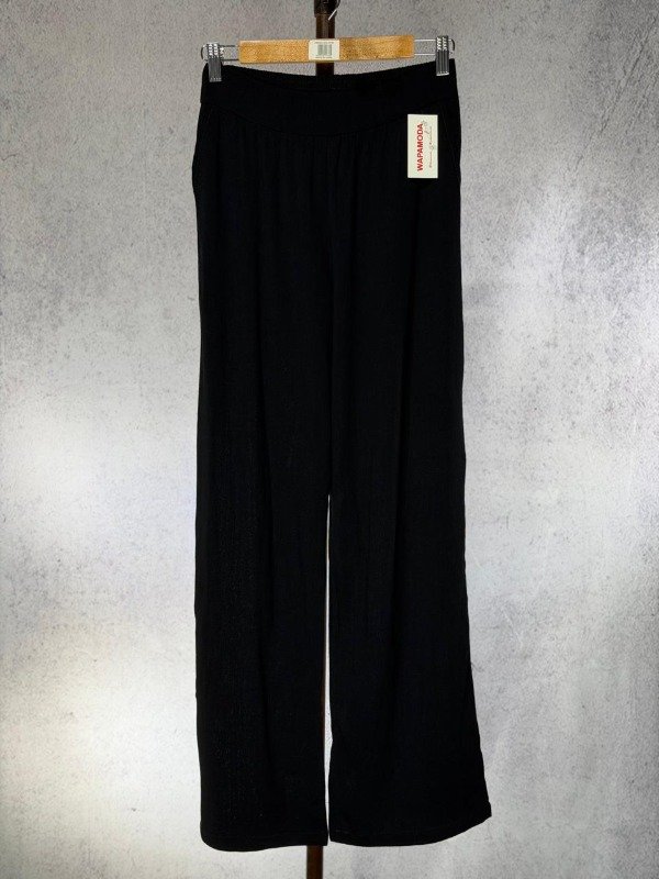 Producto - PALAZO MARIA NEGRO LINO ELASTIZADO CINTURA