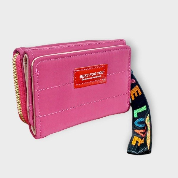 Producto - Billetera Corta Zaphire Doble Compartimento Fucsia