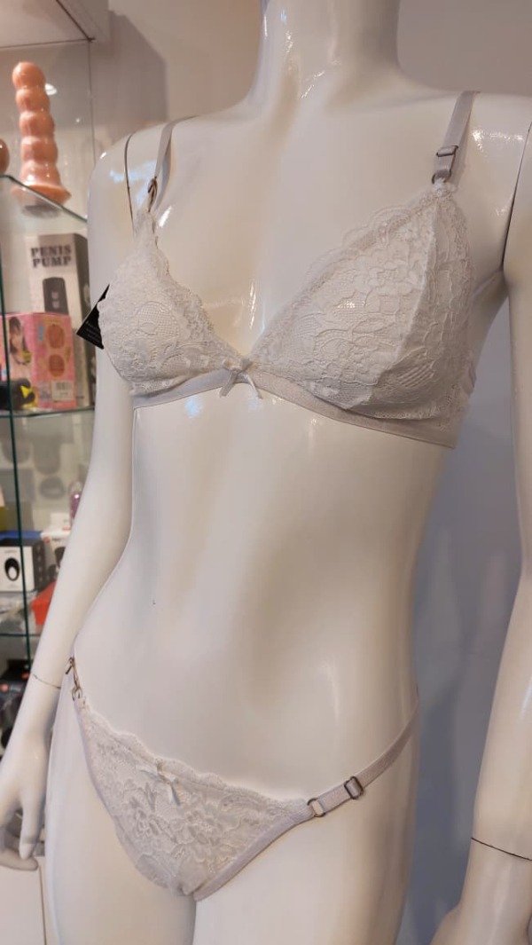 Producto - Conjunto triángulo de encaje blanco - 0