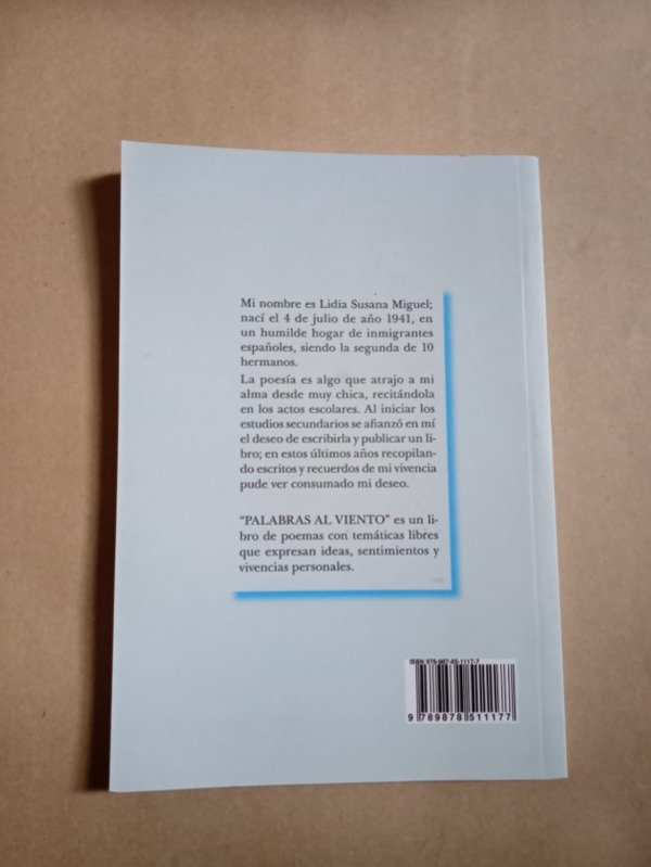Producto - Palabras al viento - Lidia Susana Miguel - Dunken 2021 - 1