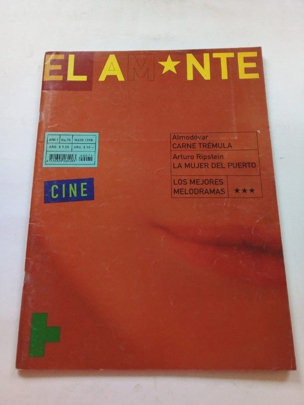 Producto - El amante Cine #75 - Mayo 1998 - Carne trémula Almodóvar Ripstein