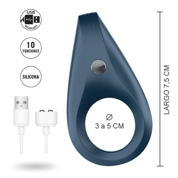 Producto - Satisfyer - Anillo Vibrador con 10 velocidades y Carga USB