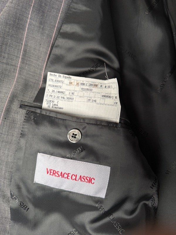 Producto - Traje Versace Classic a Rayas Finas T. 50 - 5