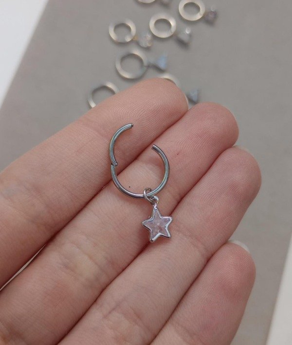 Producto - Argollitas con Bisagra y Cubic - Estrellas - 1
