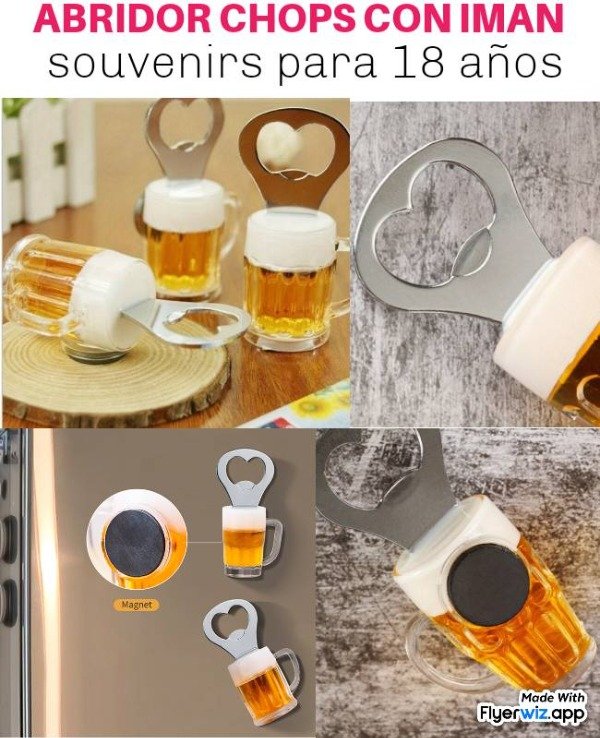 Producto - Destapador chops cerveza con iman x 10 un