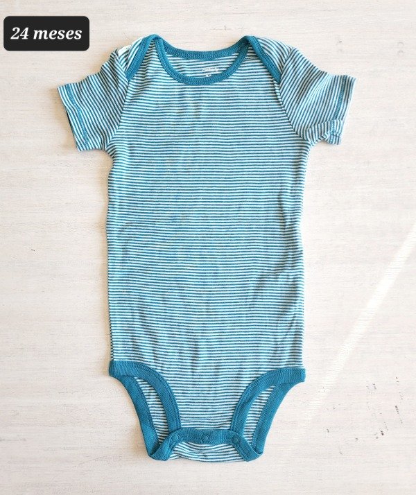 Producto - Body manga corta carters talle 24 meses rayado verde