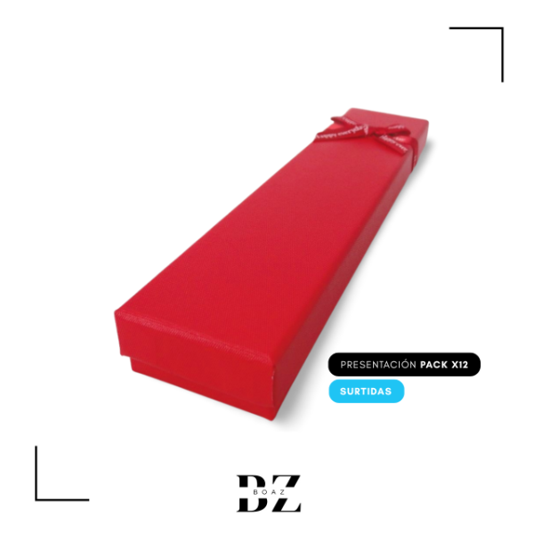 Producto - ESTUCHE REGALO X 12 PCS 4.5X20 CM CON MOÑO C.SURTIDO - 2031-4 - 1