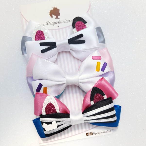 Producto - Set x 3 Moños Gabby y La Casa de Muñecas