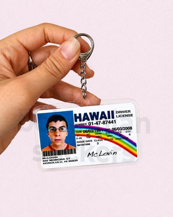 Producto - LICENCIA MC LOVIN - Llavero ID de McLovin / Superbad