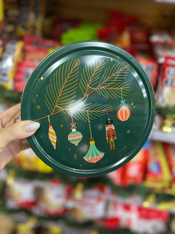 Producto - Lata Navideña Galletitas Danesas 454gr (Tapa Verde)