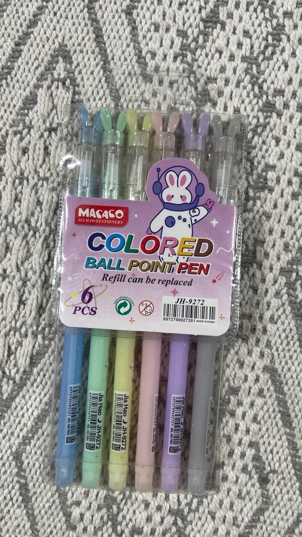 Producto - Lapicera de colores x6 forma conejo