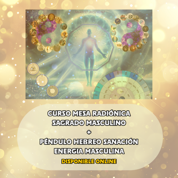 Producto - CURSO DE MESA RADIONICA SAGRADO MASCULINO+PENDULO HEBREO