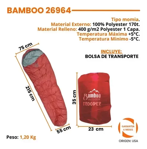 Producto - Bolsa de dormir Bamboo Trooper