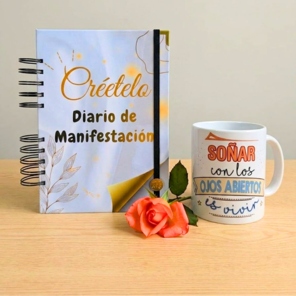 Producto - Diario de Manifestación + Taza personalizada - 2