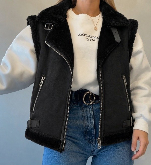 Producto - CHALECO GAMULAN OVER // NEGRO
