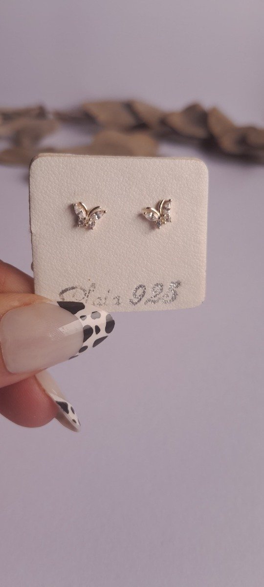 Producto - Aros plata mariposita cubic