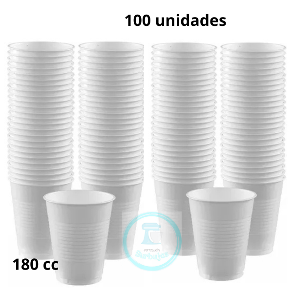 Producto - Vaso Plástico descartable 180cc (paquete 100 unidades)