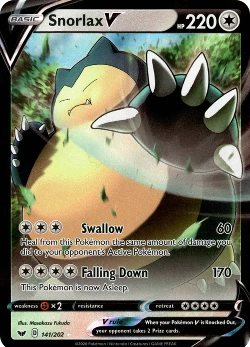 Producto - Snorlax V - 141/202 - Sword and Shield - Holo