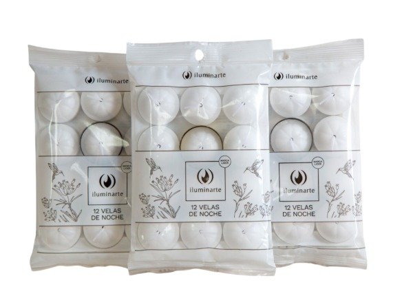 Producto - Velas de noche blancas x12 u.