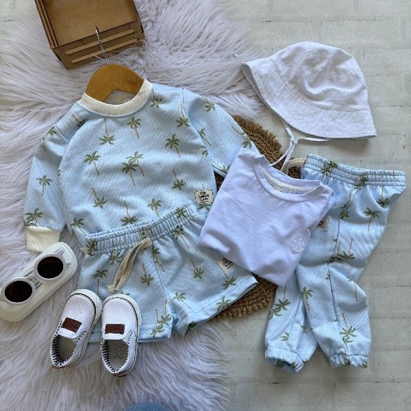 Producto - Short Playa en color CELESTE talles de niños 4 al 16 - 1