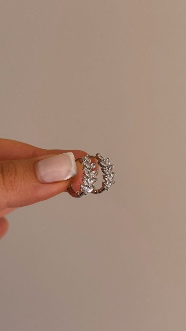 Producto - Aros leaf plateados