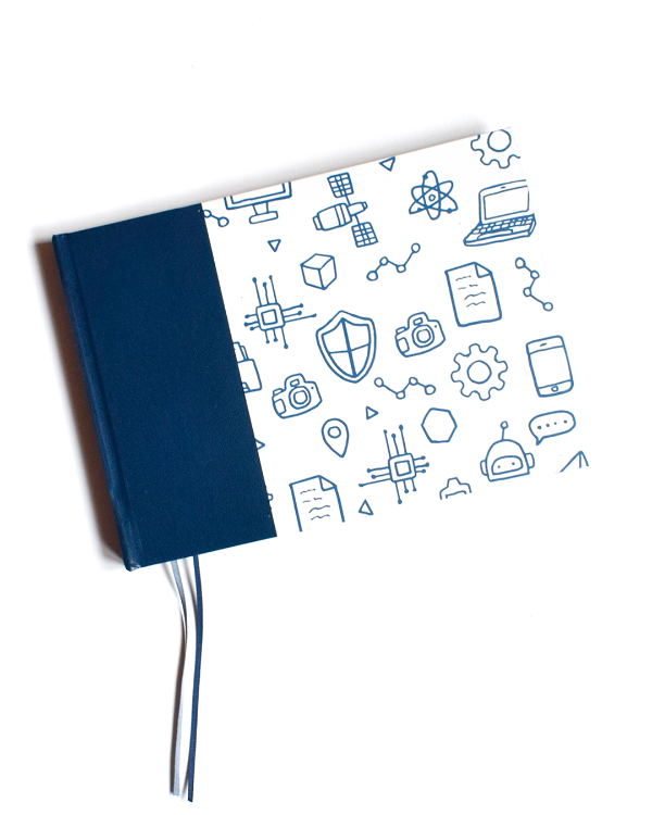Producto - cuaderno A5 apaisado tech