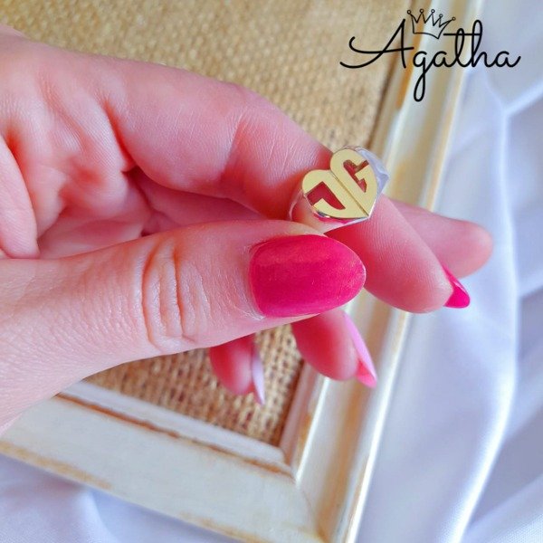 Producto - Anillo Sello Corazón Plata 925 + Oro 18k
