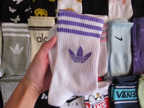 Producto - ADIDAS BLANCA TRES LINEAS VIOLETA