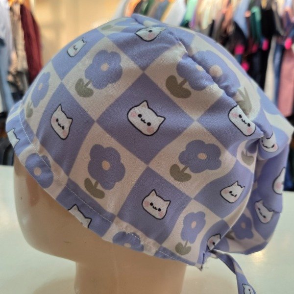 Producto - Cofia con Tirita Gatitos y Flores