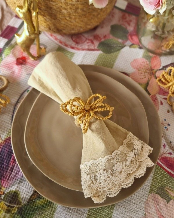 Producto - Servilleta Puntilla Color Lino Set x2